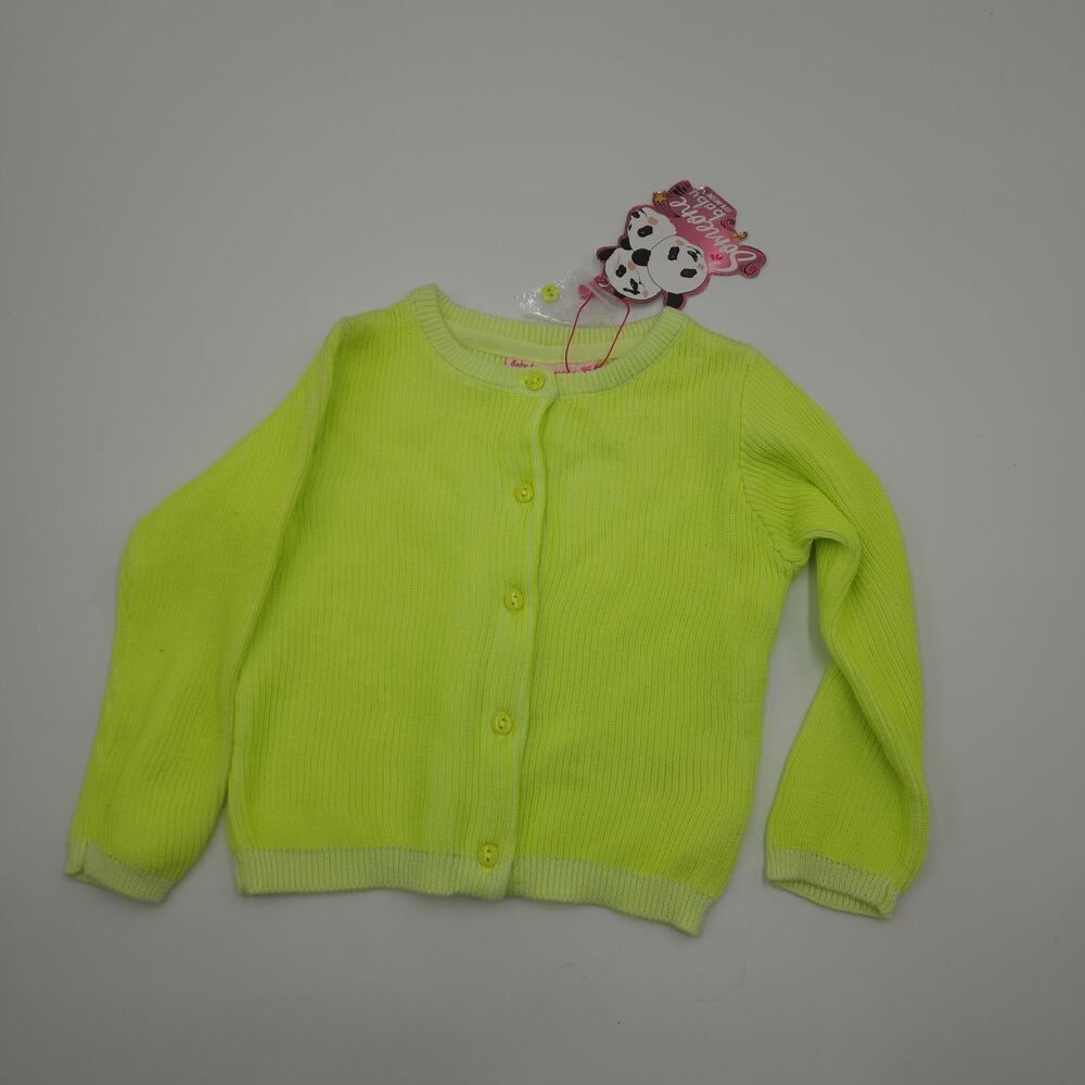 Someone Kids Long Sleeve Button Cardigan in Yellow Size 12 Months
